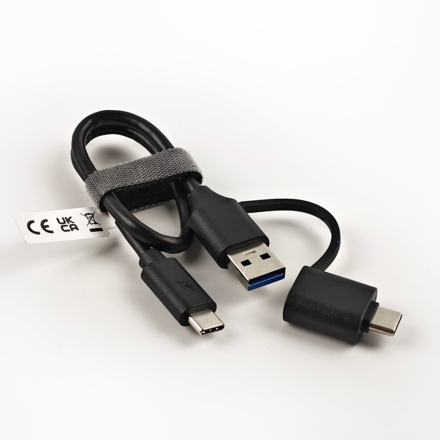Type-C to USB-A Cable with USB-C Adapter 0.3M / 1Ft Fast Data Transfer & Flexible Connectivity