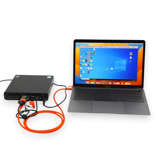 KVM-GO Portable USB KVM Switch Bundle, HDMI DisplayPort VGA Toolkit, BIOS Access, Keyboard Mouse Control, microSD File Transfer for Servers and Mini PCs