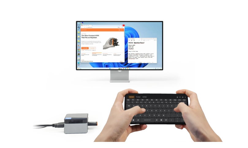 KeyMod Engineering Version, Portable USB HID Adapter, Turn Your Phone into Keyboard & Trackpad, USB + Bluetooth Control, BIOS-Ready, Open Source Tool for Developers, Servers and Mini PCs