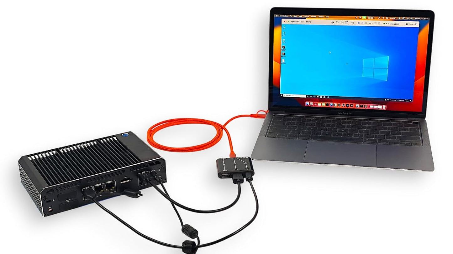 Mini-KVM Toolkit, Portable Laptop KVM Console Adapter for BIOS Access, Headless Servers, Mini PCs and Raspberry Pi