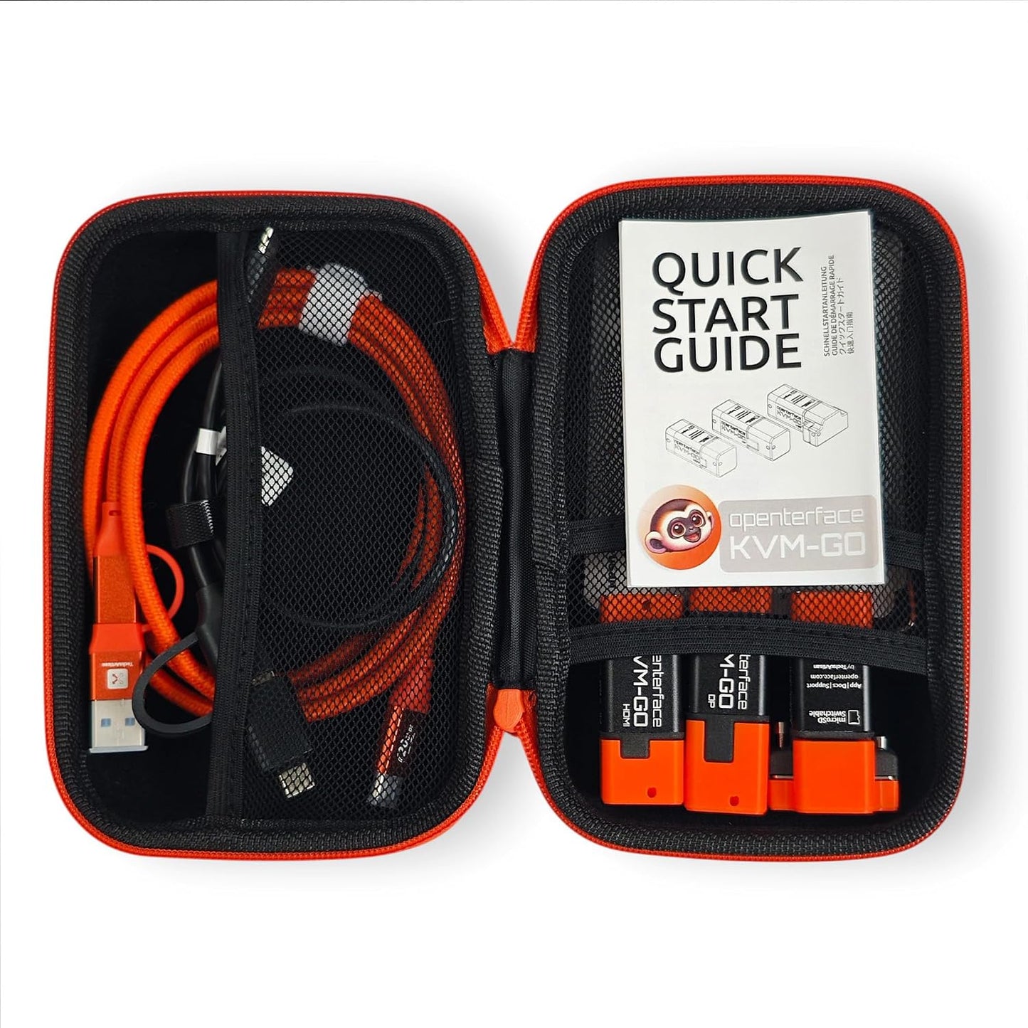 KVM-GO Portable USB KVM Switch Bundle, HDMI DisplayPort VGA Toolkit, BIOS Access, Keyboard Mouse Control, microSD File Transfer for Servers and Mini PCs