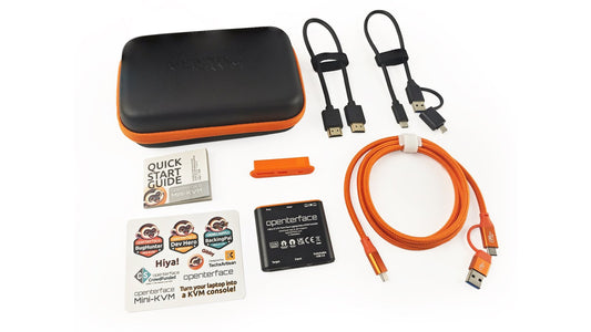 Mini-KVM Toolkit, Portable Laptop KVM Console Adapter for BIOS Access, Headless Servers, Mini PCs and Raspberry Pi
